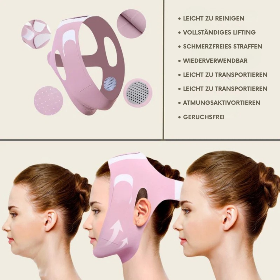 V-Lift Pro – Wiederverwendbarer Kinnriemen für eine geformte und straffe Kieferpartie