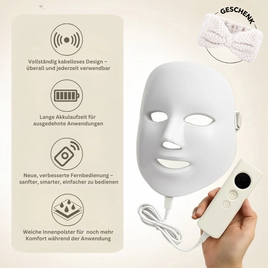 DERMALEA Kabellose LED-Therapiemaske
